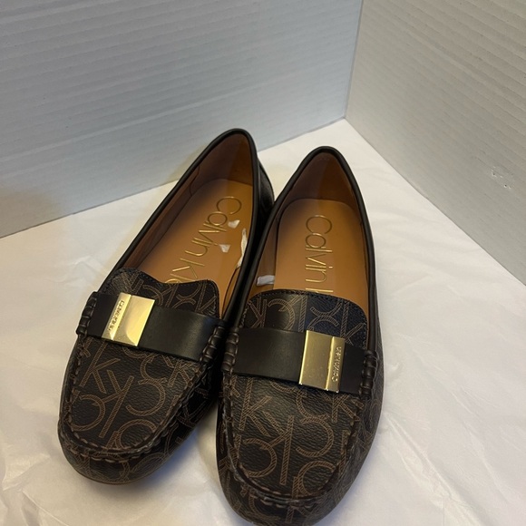 Calvin Klein Shoes - Calvin Klein Monogram Brown Loafers size 7